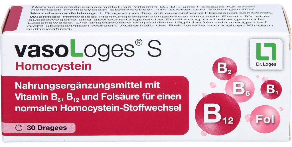 Vasologes S Homocystein Dragees 30 St