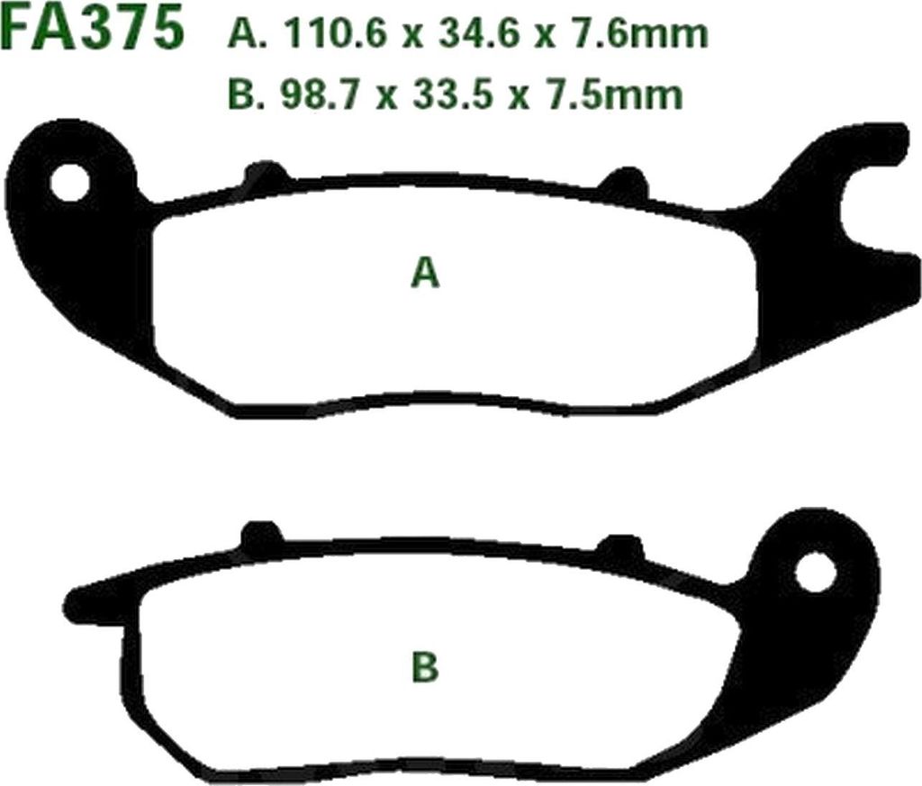 Bremsbeläge Vorderrad für Honda CBF 125 M Baujahr 2009-2016 Bremsklotz von EBC - Neu