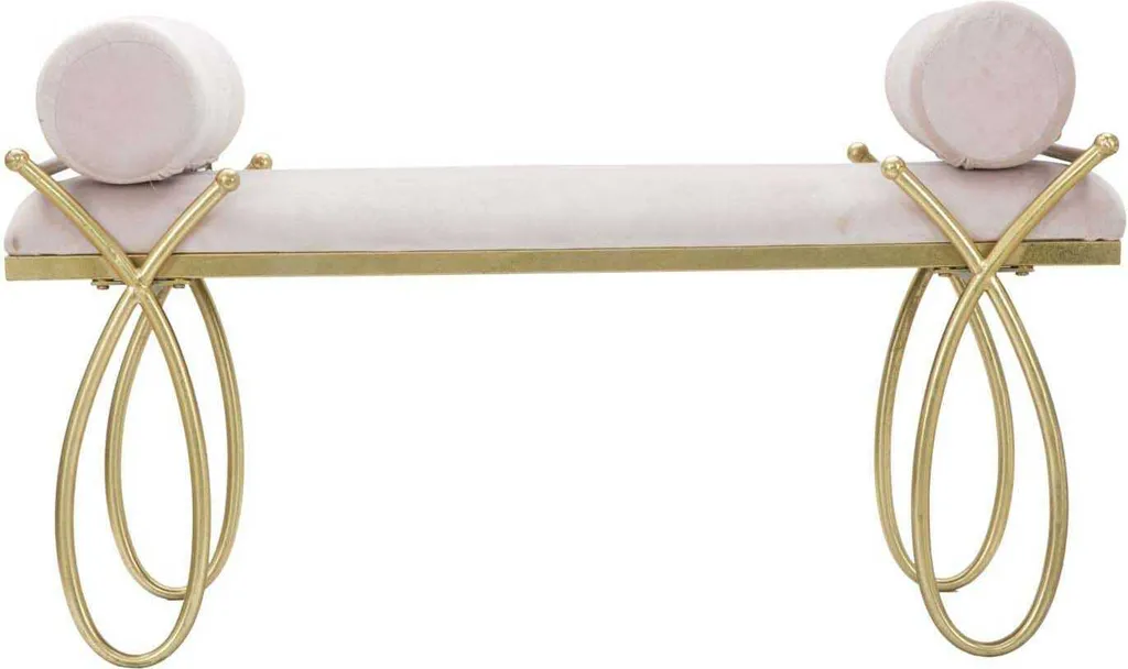 Banc Panca Compact Or Rose : Solution Assise Élégante pour Petits Espaces
