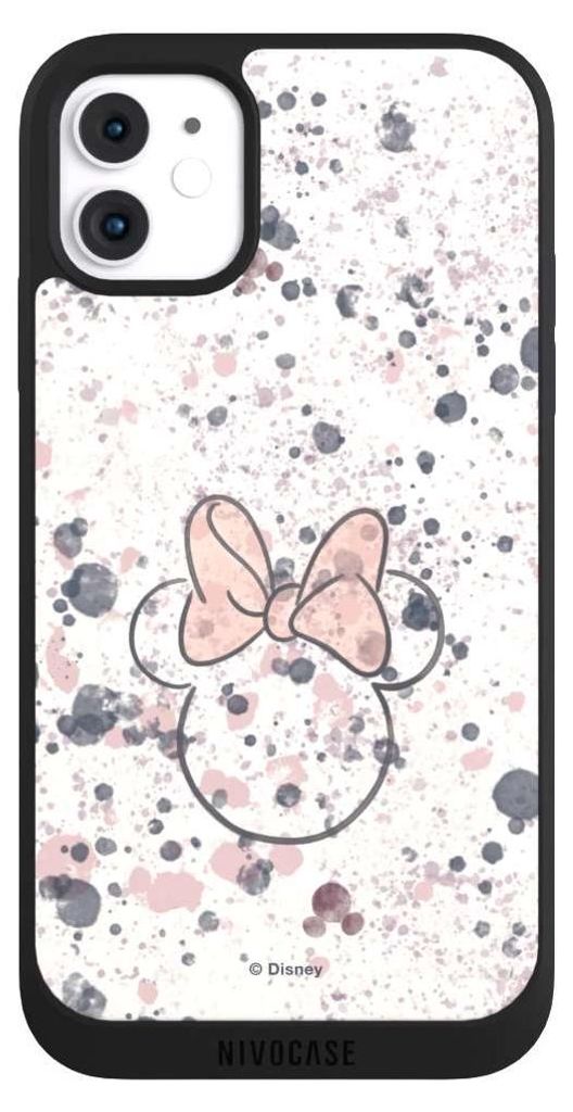 NIVOCASE Handyhülle für Apple iPhone 11 Hülle NIVOpure Case Schwarz Disney Minnie Mouse Wasserfarbe