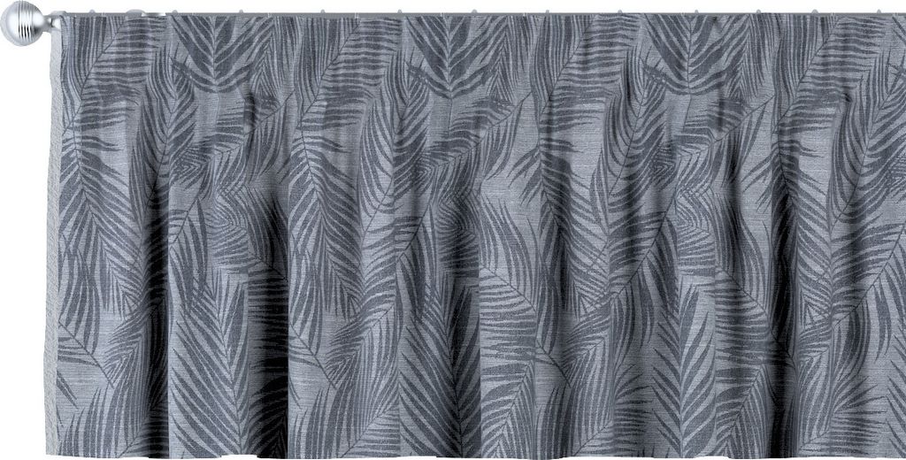 Dekoria Kurzgardine mit Kräuselband, graphite-silbern, 260 x 40 cm