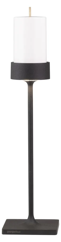 Perpetua Lampe de Table Rechargeable LED sans Fil en Aluminium Noir