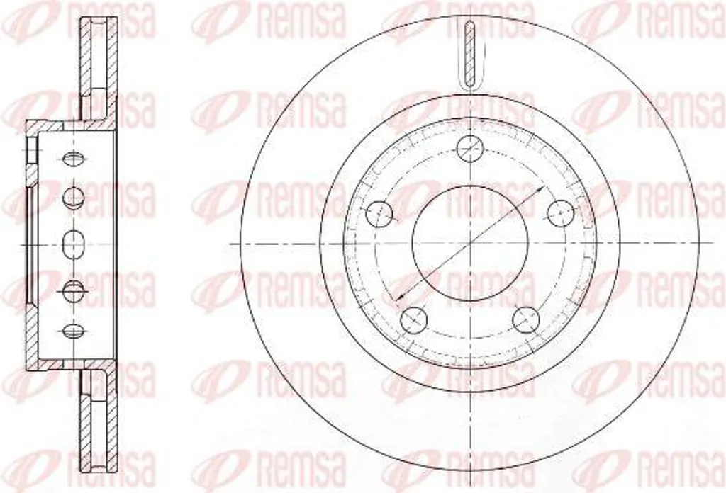 Disque de frein REMSA 61363.10 pour Audi A6 4B et Passat 3B 4B3615601