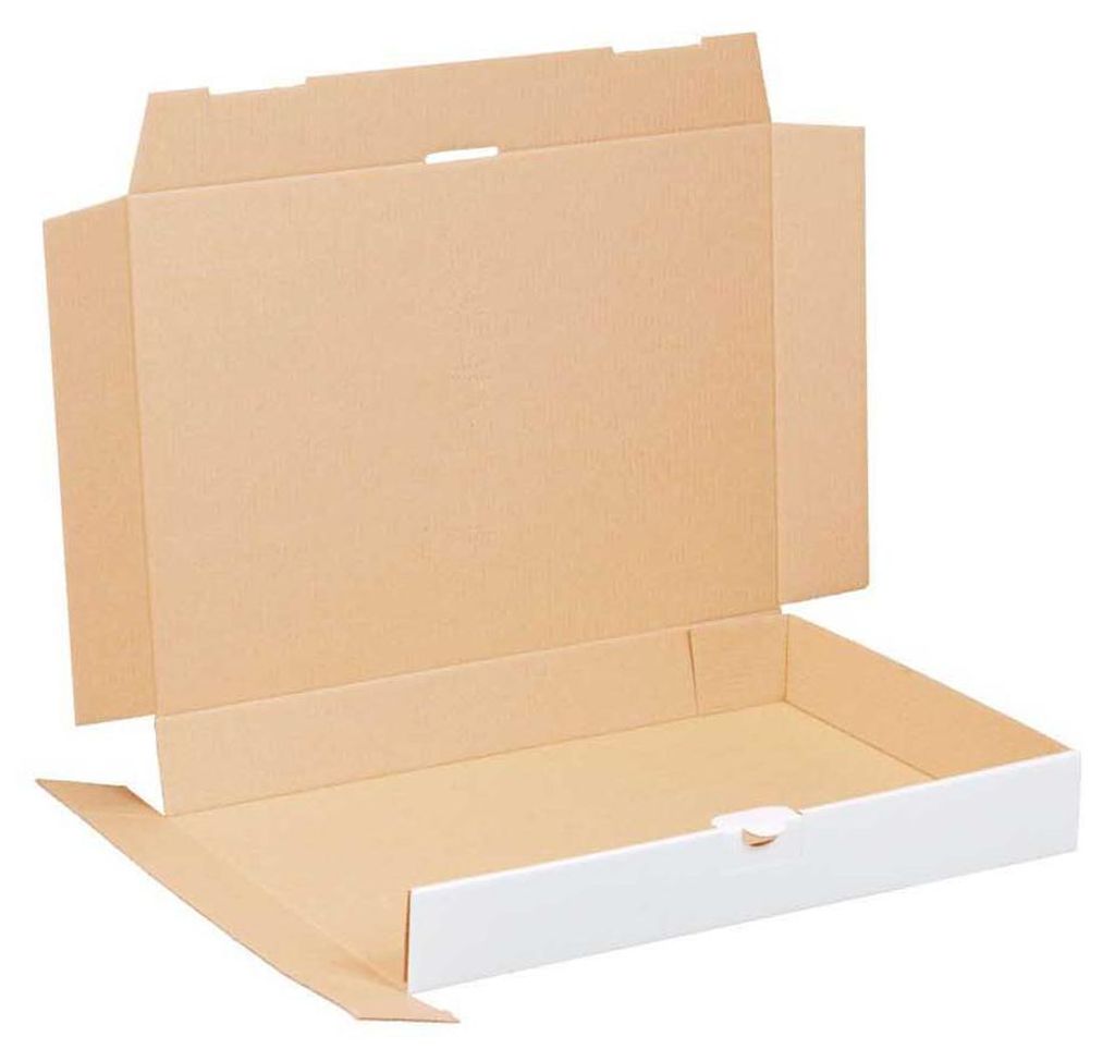 100 Maxibrief kartonnen dozen, 350 x 250 x 50 mm, wit (100 Productafbeelding 