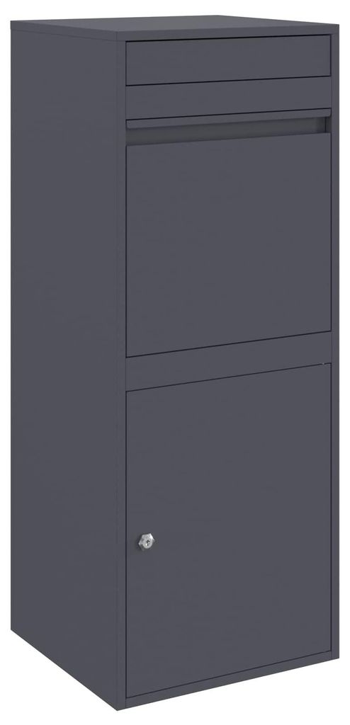 vidaXL Paketdrop-Box mit Speicher Anthrazit 41 x 38 x 103 Produktbild 
