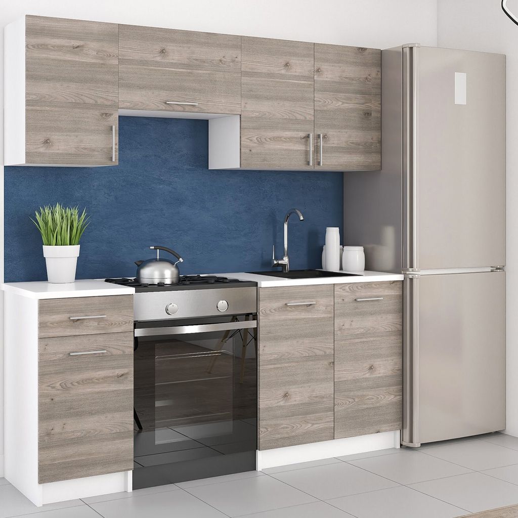 Roe Furniture | Küchenzeile - 180 cm - Braun (Nelson) - Produktbild 