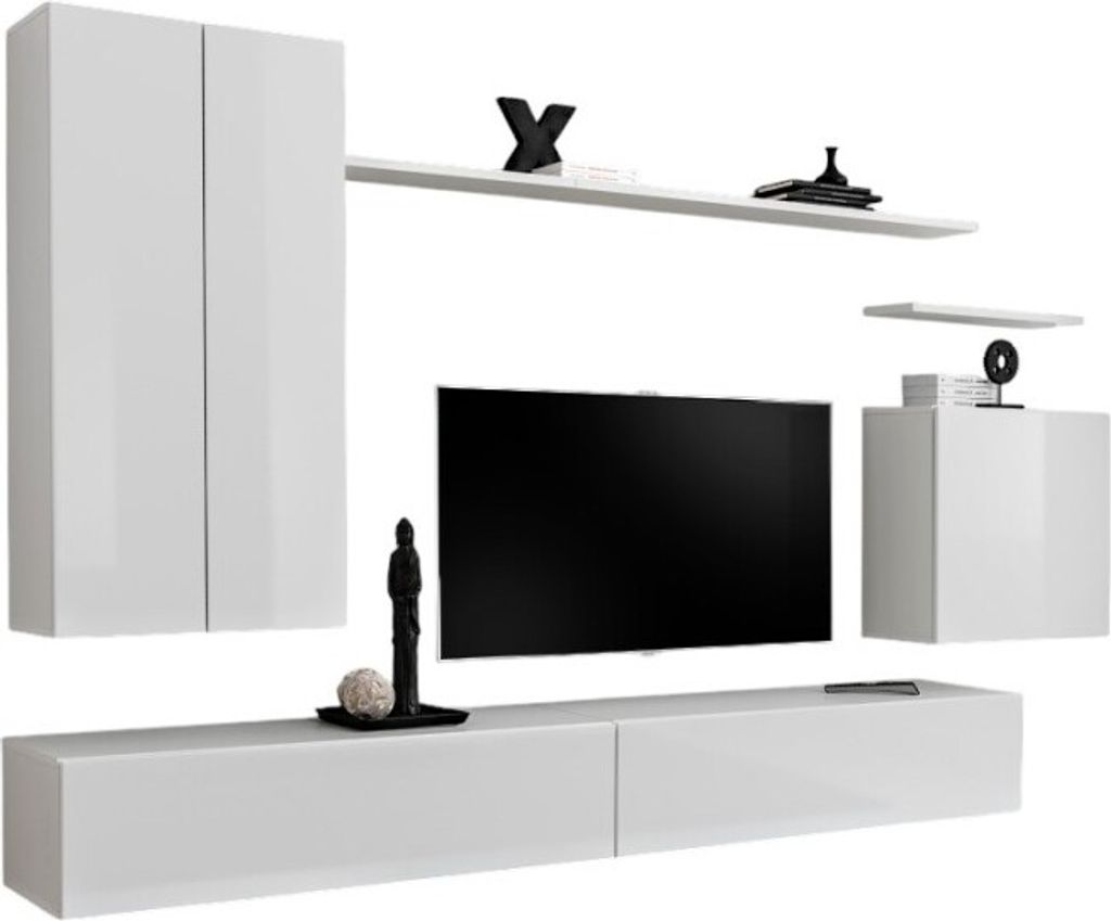Meublorama AM-SWITCH 2-WW SW 2*7C/99KG, 3 Regale, 5 Tür(en), Weiß, Mitteldichte Faserplatte (MDF), 400 mm, 2700 mm