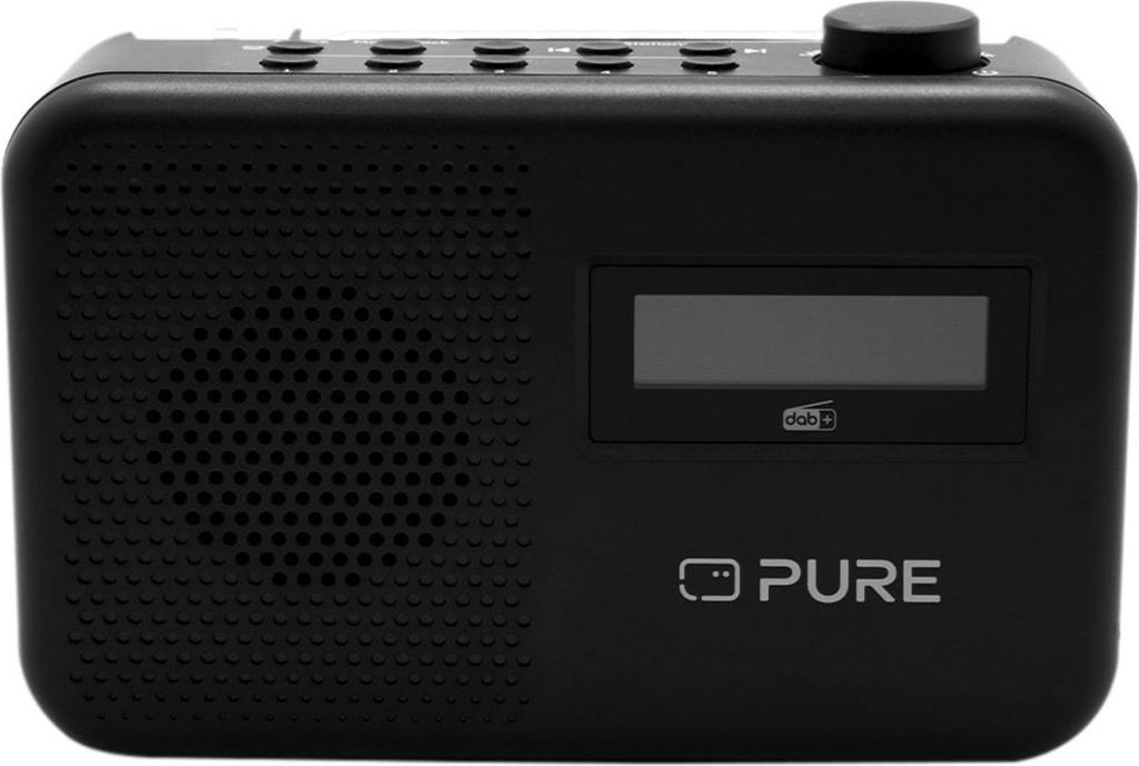 Pure Elan One2 Dab+/FM Portable Radio mit Bluetooth 5.1 (LCD-Display, 10 Tasten de Speicher, Stromversorgung durch 4 AA-Batterien) Black Charcoal