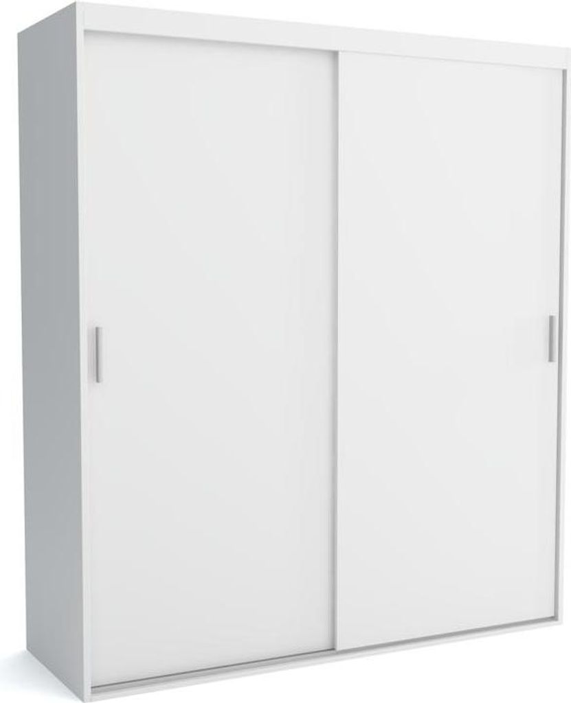FURNLUX Garderobenmatte A Weiss 160cm / Hauptfarbe: Weiß / Abmessungen: 160 x 60 x 205 cm