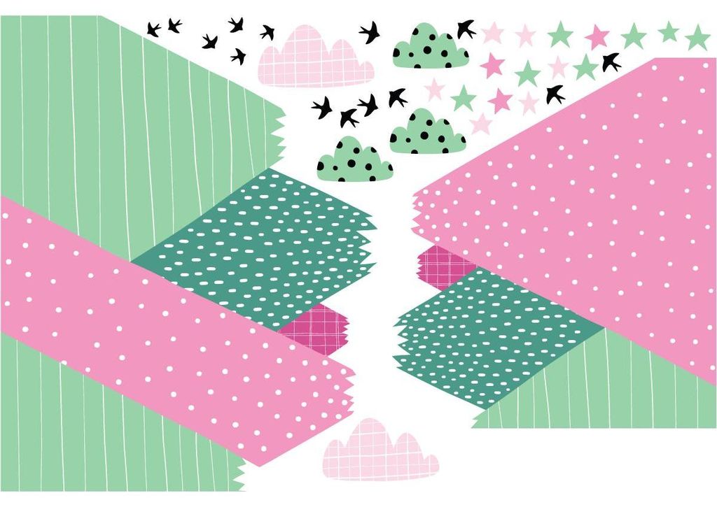 Wandtattoos fürs Kinderzimmer – Babyzimmerdekoration – Riesiges Wandtattoo fürs Kinderzimmer, Skandinavische Berge, DIKA – 120 x 180 cm