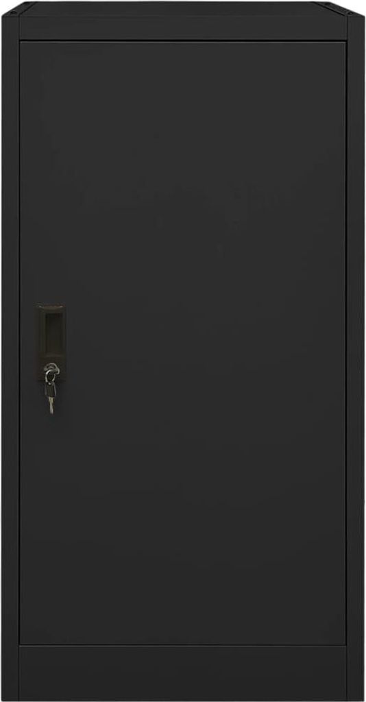 vidaXL Sedlová skriňa čierna 53x53x105 cm Oceľ Obrázok produktu 