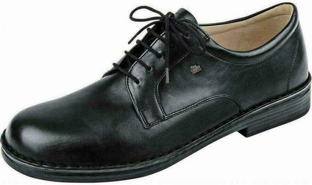 Finn Comfort, Milano, Herren, Schnürer, Schwarz, Leder, Produktbild 