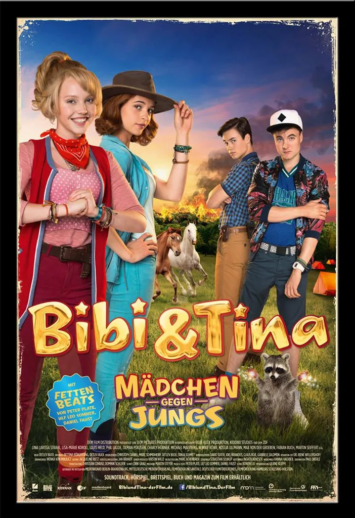 Cadre incassable avec poster Bibi et Tina pour une décoration murale sûre