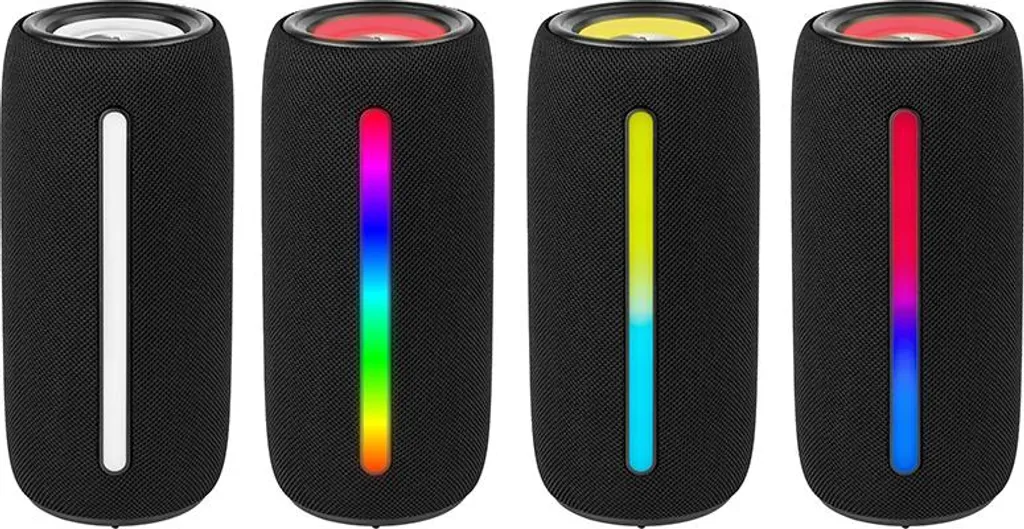 Enceinte TWS Tracer Stripe Bluetooth avec éclairage RGB synchronisé Noir - 2