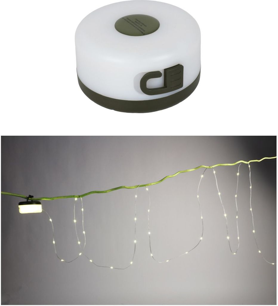 12x Akku Campinglampe mit integrierter LED Lichterkette 8m Warmweiß Taschenlampe Zeltlampe Handlampe Nachtlicht Akkuleuchte Orientierungslicht Nac...