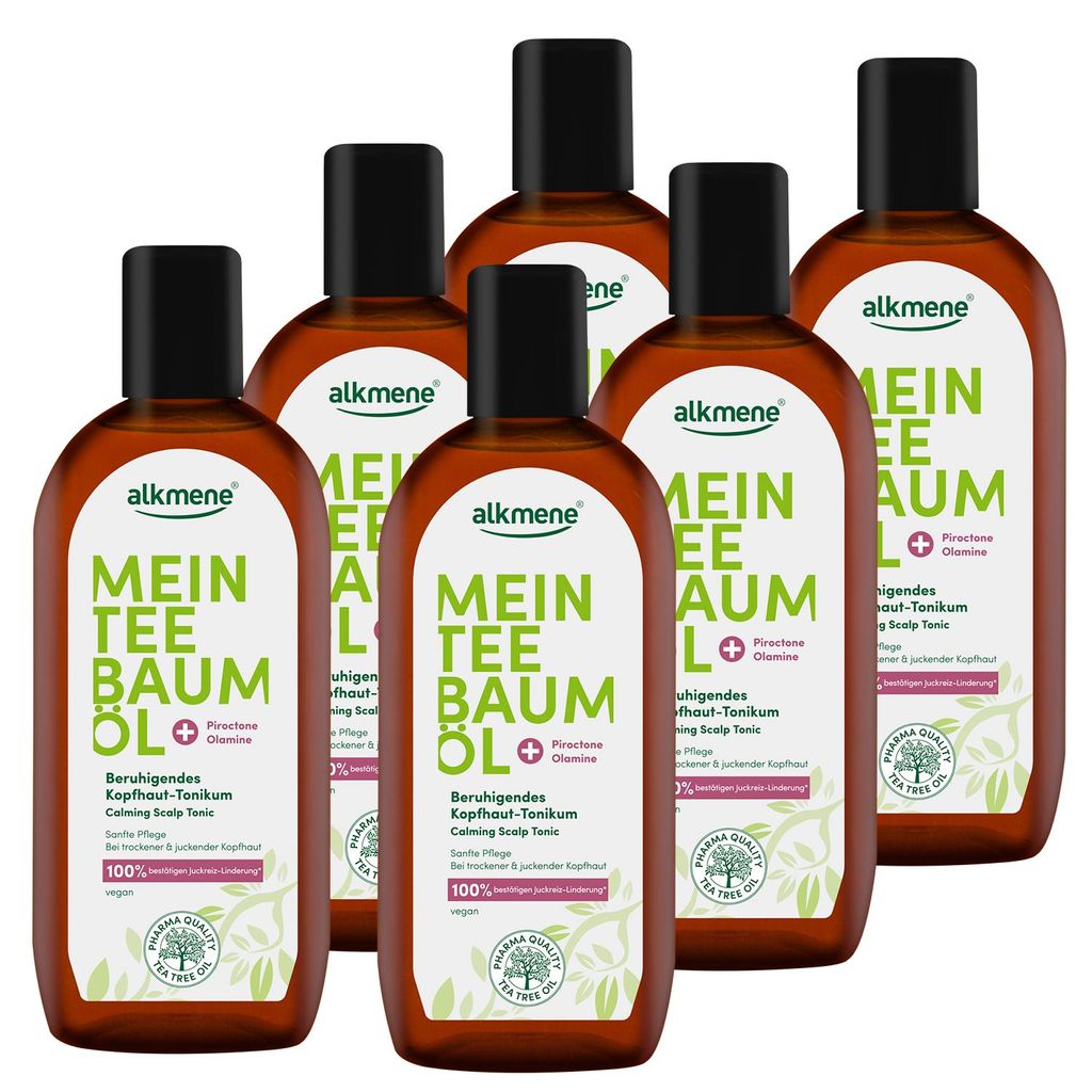 alkmene Mein Teebaumöl Kopfhaut Tonikum 6x 250 ml Juckreiz Produktbild 