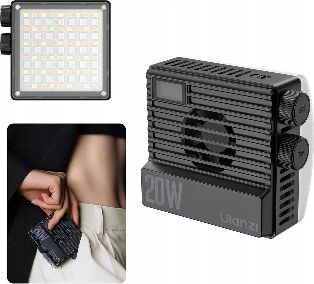Ulanzi LE20 Luce LED RGB 20W Alta Potenza | 3200Lx Lampada Video Reflex