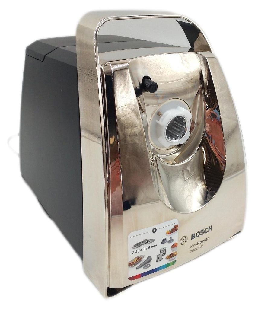 A Bosch meat grinder is shown against a white background.