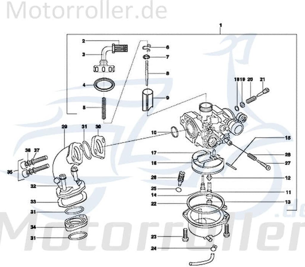 Kreidler STAR Deluxe 4S 125 Lichtmaschine Stator 125ccm 4Takt 720099 Motorroller.de 50-6 ohne Polrad mit Trägerplatte Ankerplatte Zündplatte Scooter