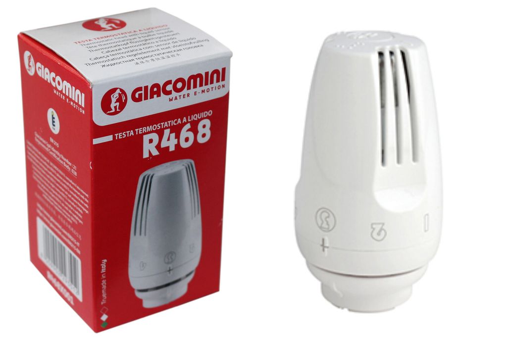 A product shot showing a thermostat head and its packaging.