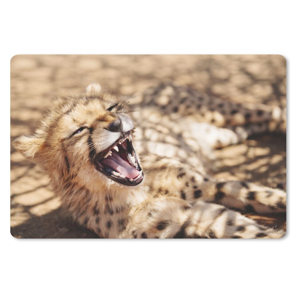 MuchoWow Mauspad Mousepad Gepard - Tier - Nahaufnahme 27x18 cm - Mousepads - Maus Mat - Pad - Mausunterlage - Büroartikel - Desk Matten
