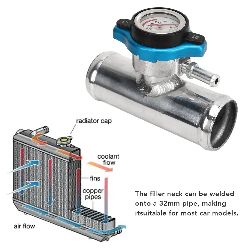 Adaptateur remplissage radiateur 38 mm pour circuit refroidissement voiture - 17