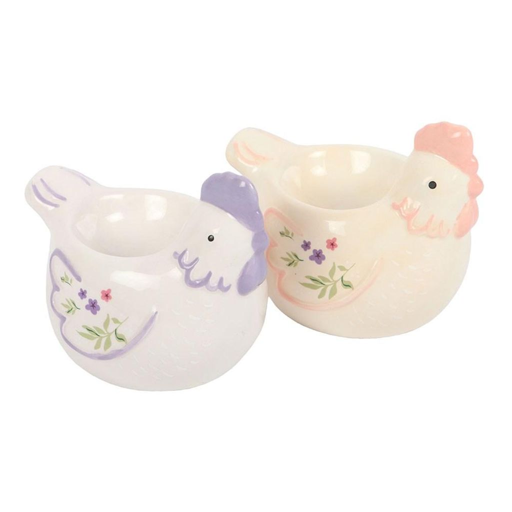 Something Different - 2er Set Eierbecher - Huhn - rosa / lila