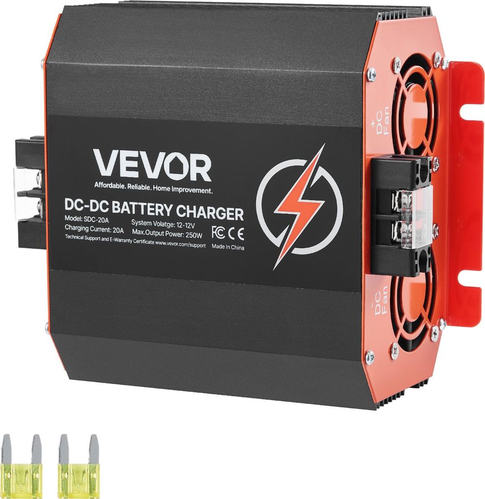 Vevor Ładowarka Akumulatorów Dc Dc 12V 20A 250W Kompaktowa Zdjęcie produktu 