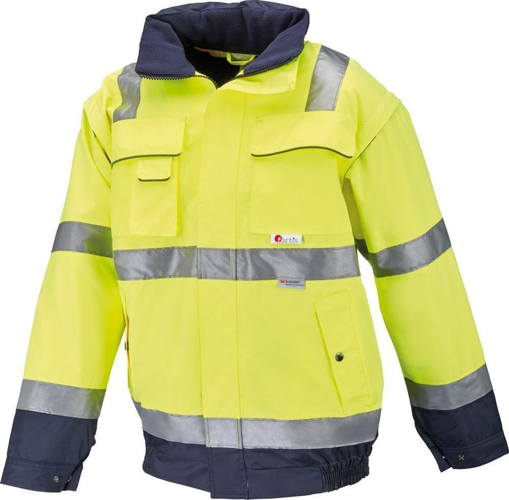 Warnjacke ARTHUR, gelb/marine, Gr.S, FORTIS