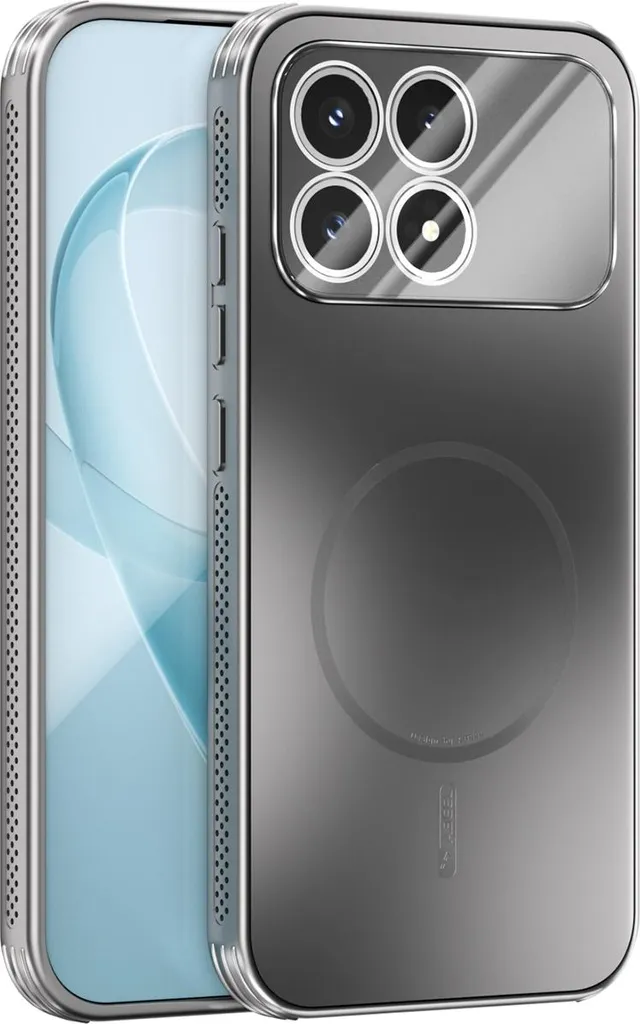Cover Magnetica Xiaomi Poco F8 Pro/Redmi K90 Grigio Opaca Antiurto