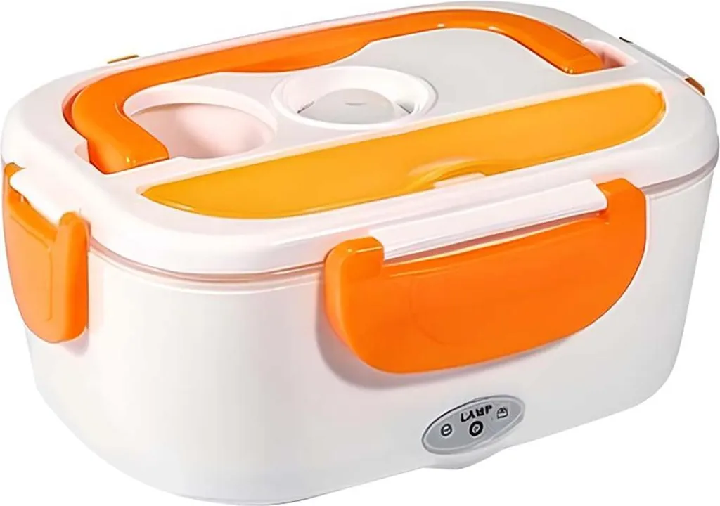 Avizar, contenitore termico elettrico da 1,5 litri con ciotola rimovibile in acciaio inossidabile, arancione