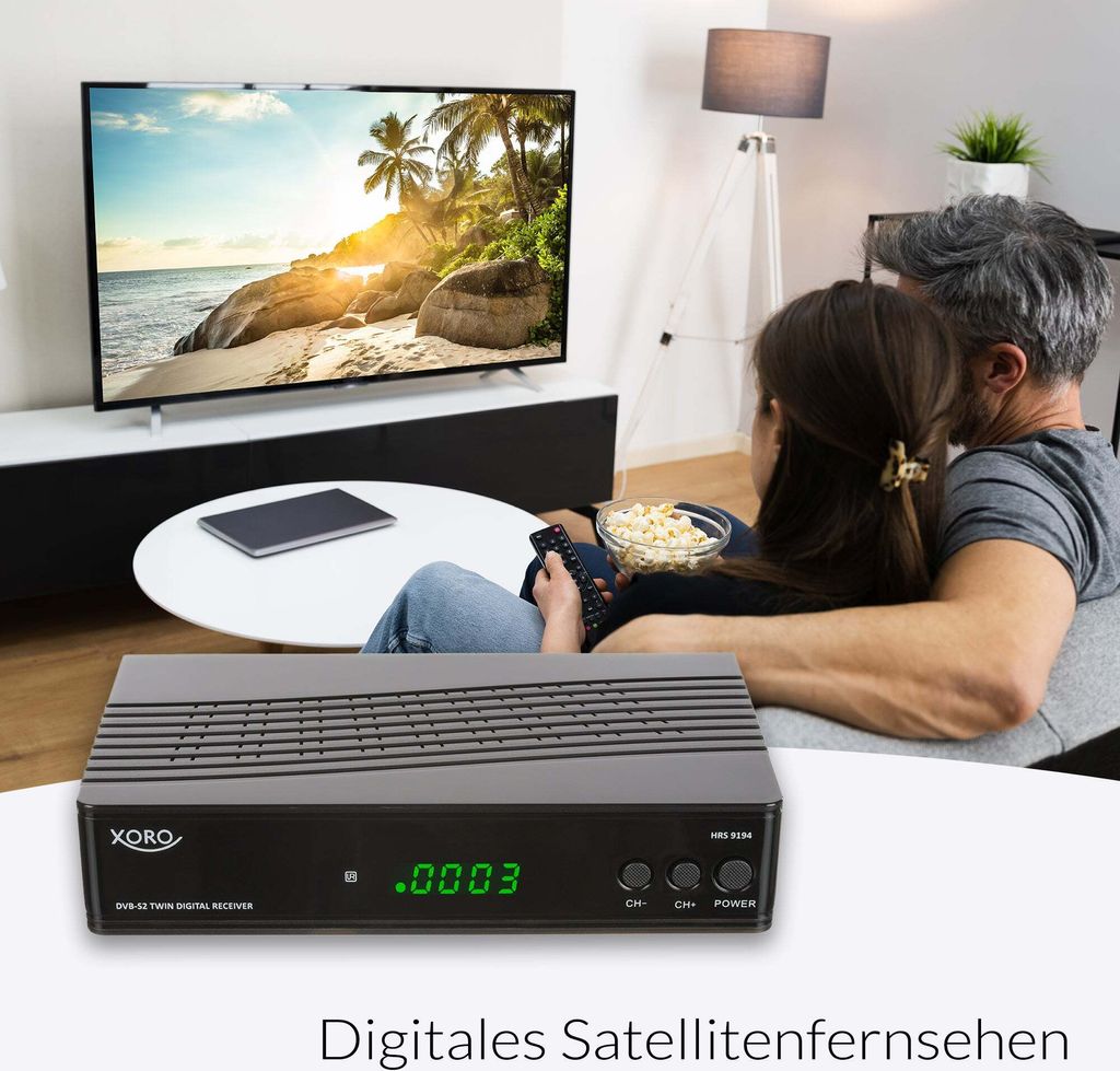 Xoro HRS 9194, Twin HD DVB-S2 Receiver, schwarz, PVR Ready Produktbild 4