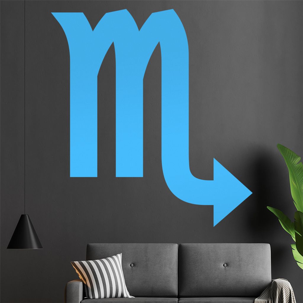 Sternzeichen: Skorpion Wandtattoo in 6 Größen - Wandaufkleber Wall Sticker - Dekoration, Küche, Wohnzimmer, Schlafzimmer, Badezimmer