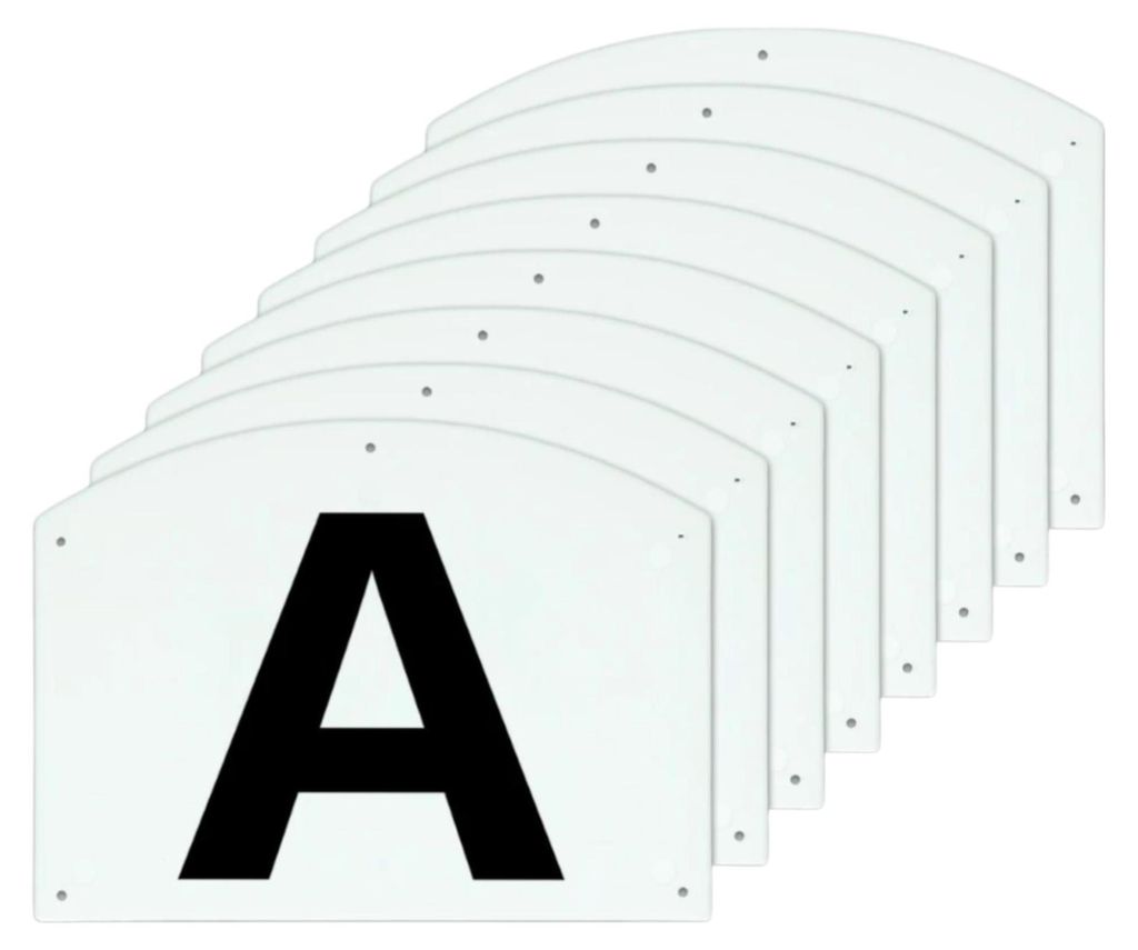 Bahnbuchstaben ABCEFHKM 30 x 20 cm Produktbild 