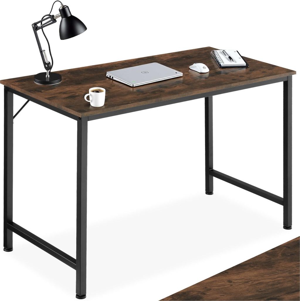 Stůl Jenkins - průmyslové dřevo tmavé, rustikální, 120 cm Obrázek produktu 