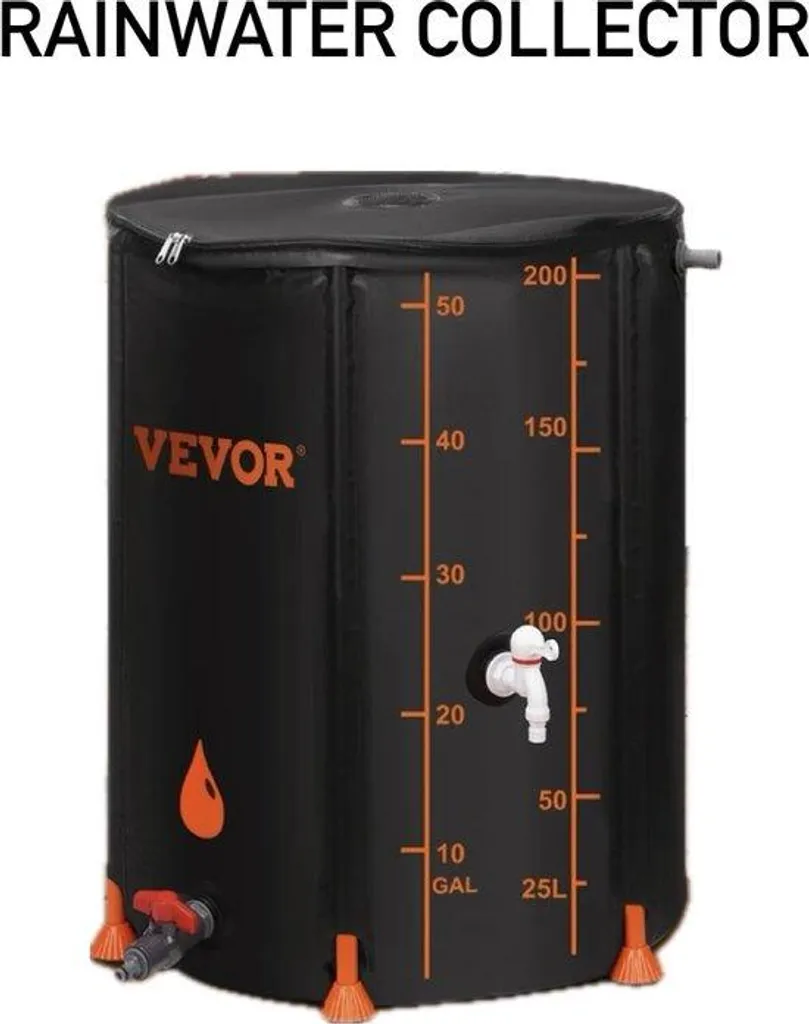 Récupérateur eau de pluie pour arrosage jardin - Cuve 201L pliable