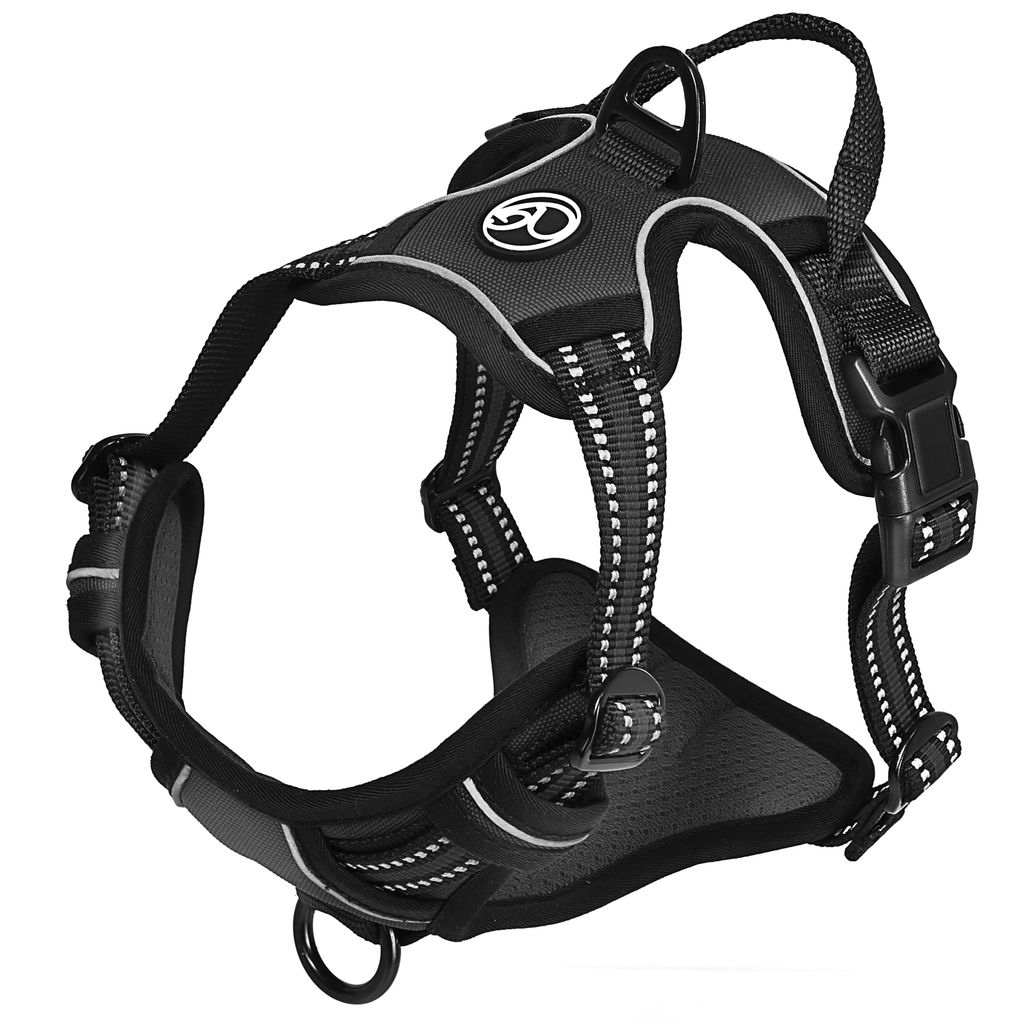 Hunde-Geschirr für kleine und große Hunde, Brustgeschirr gepolstert und reflektierend, verstellbar und atmungsaktiv, Dog Harness - Größe S, Far...