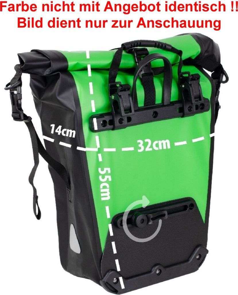 Fahrradtasche olive Packtasche 25 L Gepcktrgertasche