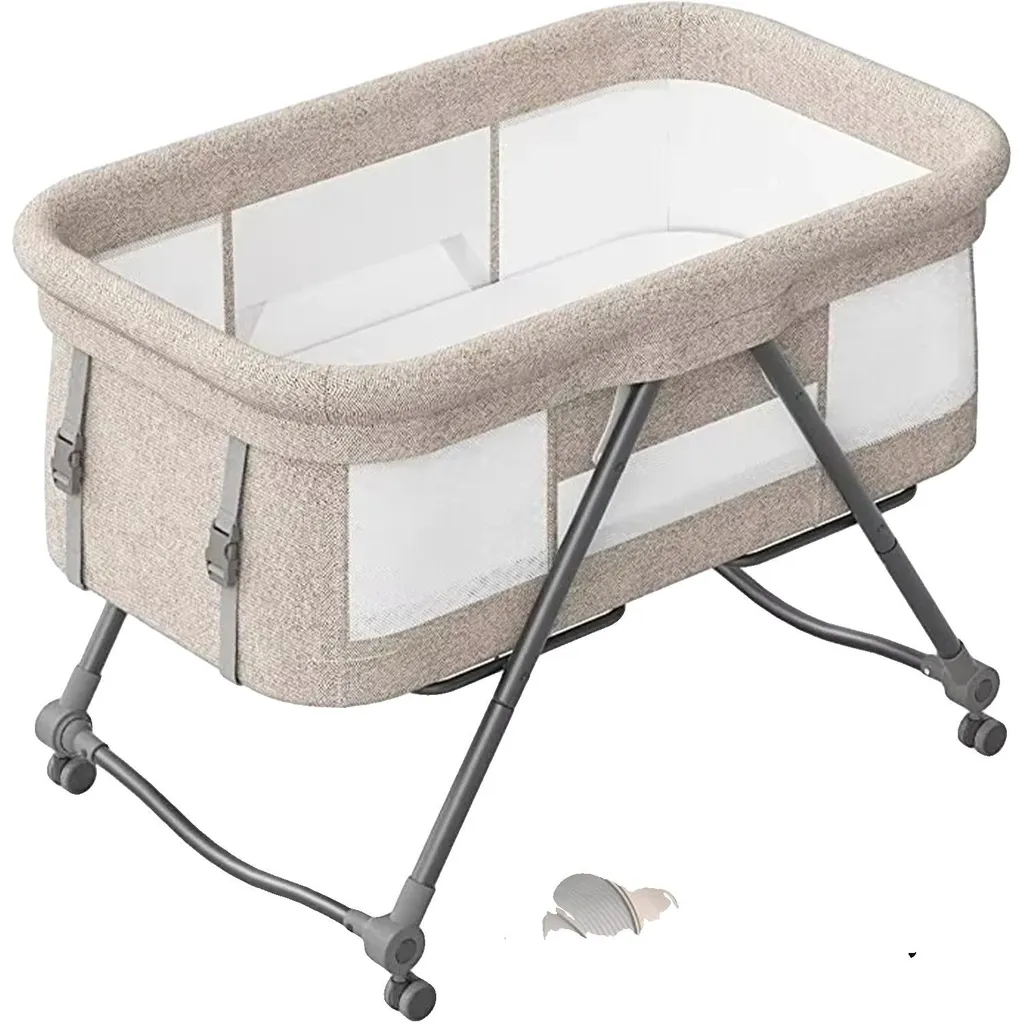 Berceau d'appoint convertible et pliable pour nouveau-né - Modèle Kaki