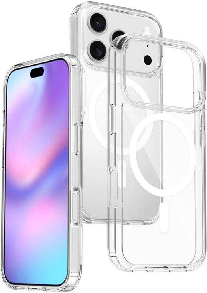 iPhone17-Hülle 2-in-1 Schutzfolie mit Magnetverschluss, transparent, für iPhone17