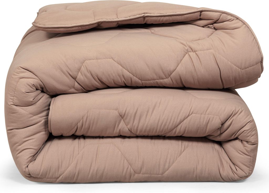 DoubleDry 2 in 1 Bettdecke 200x200 cm - Waschbare Bettdecke Ohne Bezug - Taupe