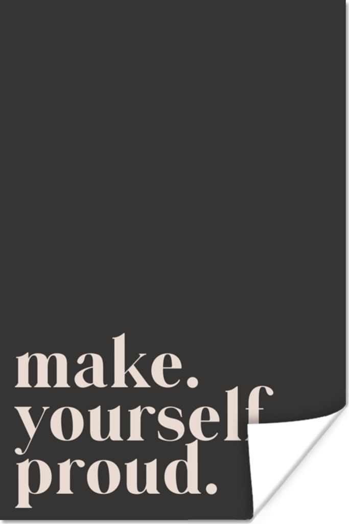MuchoWow Poster Zitate - Mach dich stolz - Selbstliebe - Selbstvertrauen - Text 20x30 cm - Papierdruck