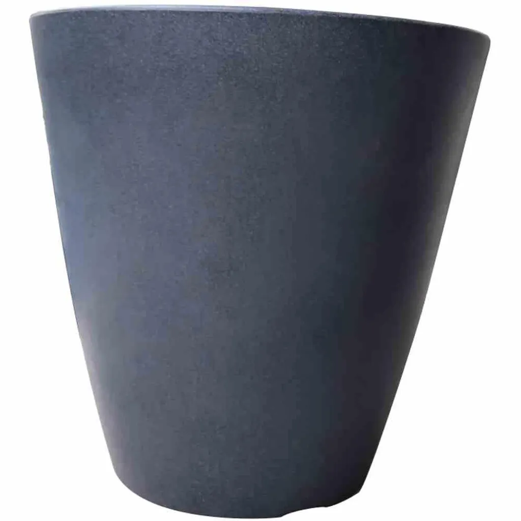 Jardinière Ronde BILBAO 35 Anthracite pour Fleurs et Plantes de Balcon
