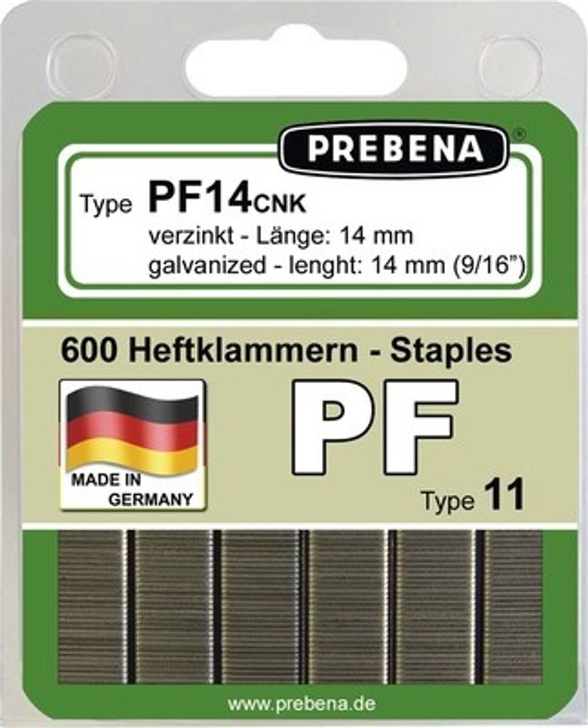 Heftklammern Prebena Type PF14CNK-B 600 St. Produktbild 