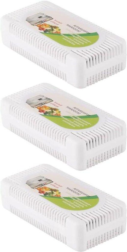 Koelkastdeodorant Set - Geurverwijderaar voor koelkast und Tiefkühler - Effektiver Geruchsausleger - Frische Lagerung - Set aus 3 Stücken
