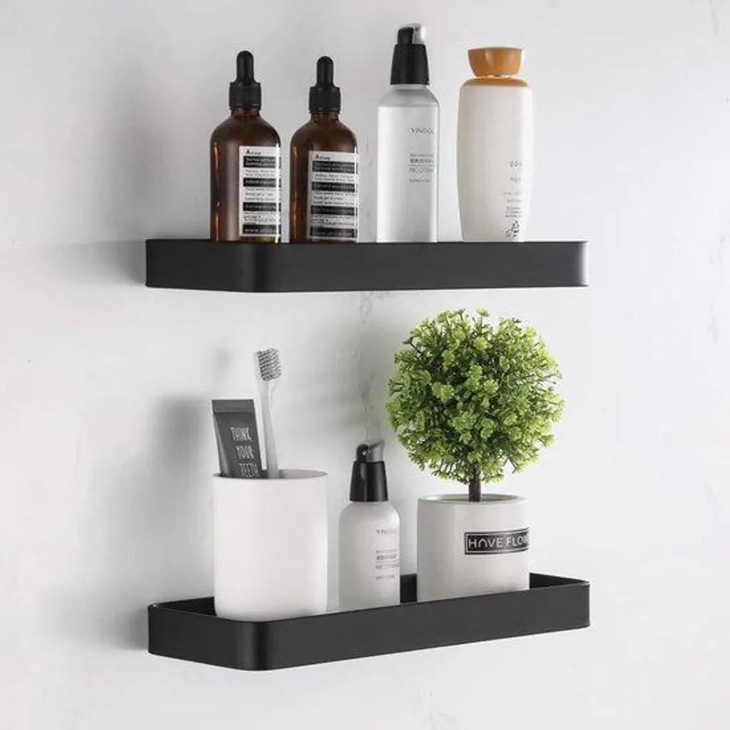 Étagère de douche murale lot de 2 supports de rangement salle de bains