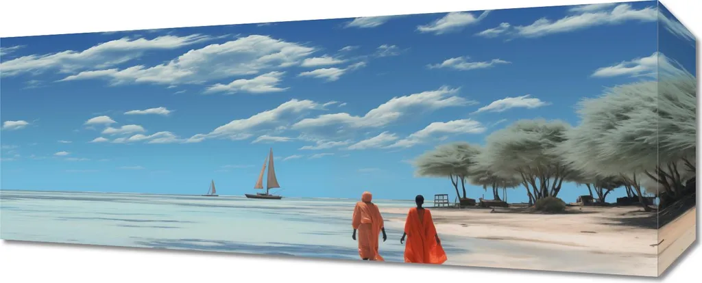 Quadro 50x20 cm Tranquillità a Piaski - Stampa su Tela Moderna
