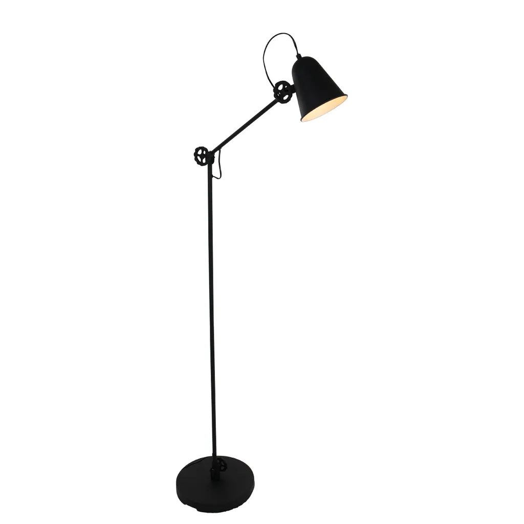 Anne Lighting - lampada da terra - Dolphin - nero - metallo - Ø 28cm - E27 - 1325ZW