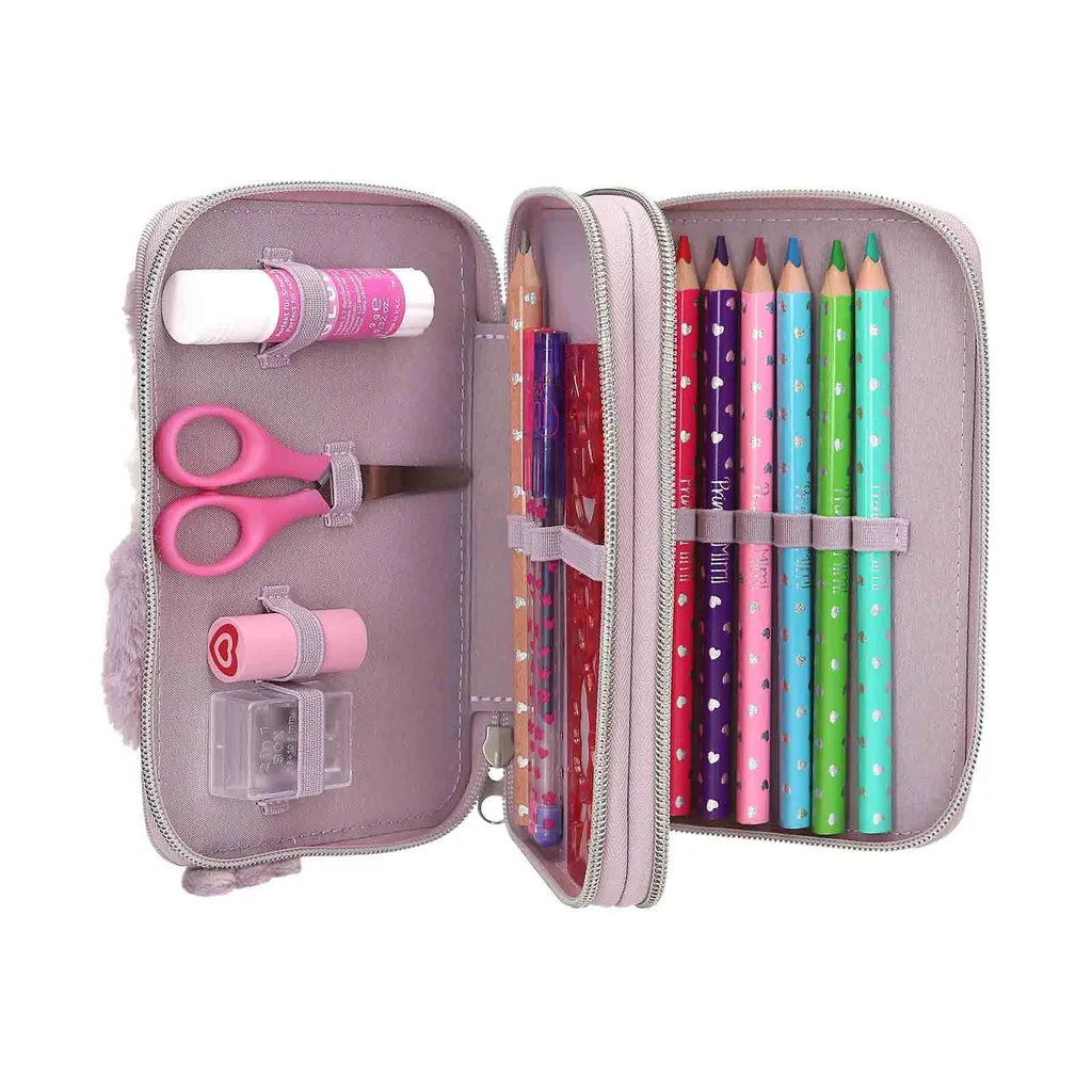 Trousse Princess Mimi Penguin Depesche à 2 compartiments garnie de stylos - 11