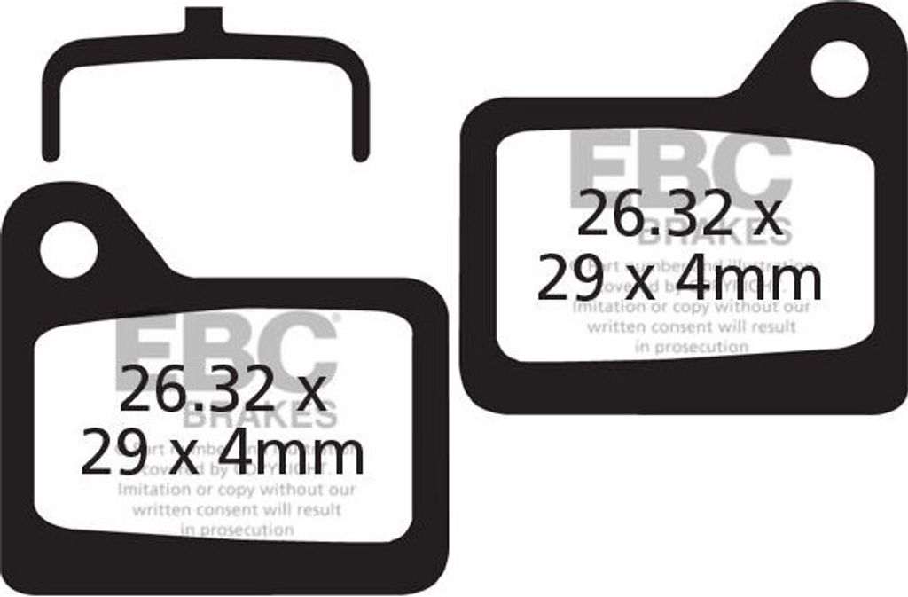 CFA329 - Plaquettes de frein vélo (organiques) EBC Brakes Image du produit 